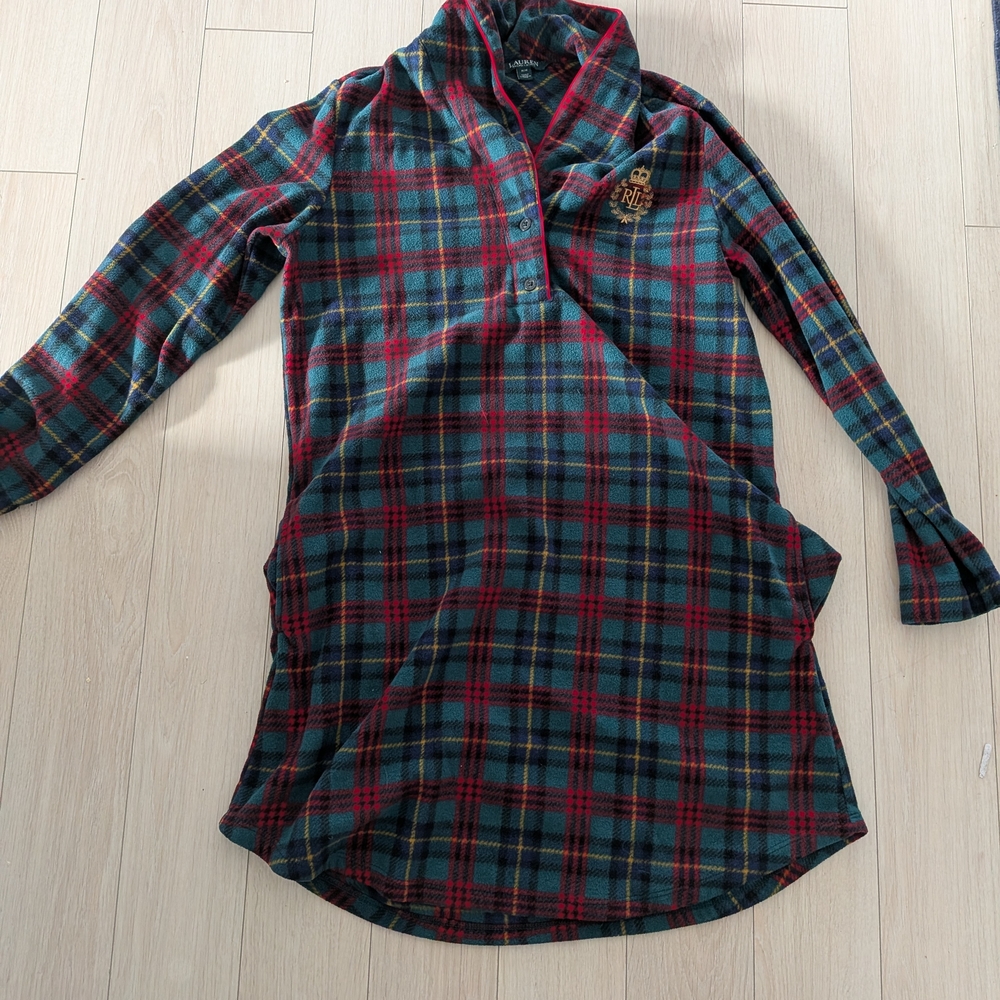 Polo by Ralph Lauren Plaid Nightshirt - Red and Green